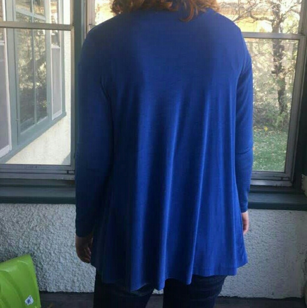 Bold Blue Polyester Cardigan